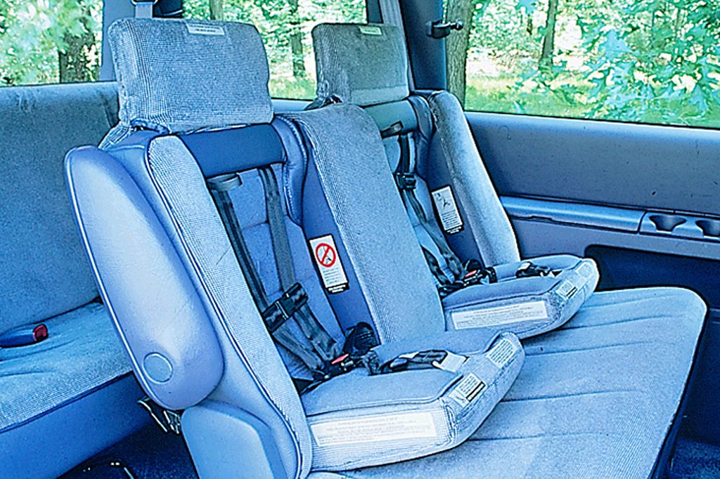 Dodge caravan built in hotsell car seats