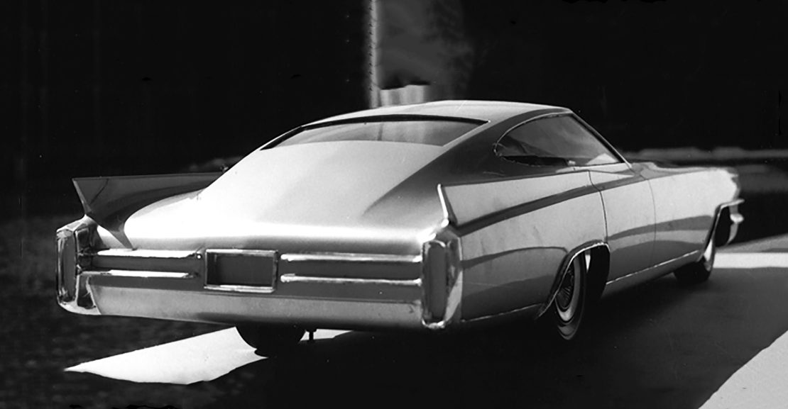A-proposal-for-multi-cylinder-Cadillac-completed-1961-had-a-sweeping-roofline-reminiscent-of-Cadillacs-fastback-cuopes-of-the-late-Forties.-