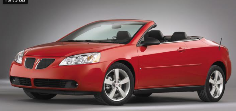 Pontiac G6 GTP Convertible