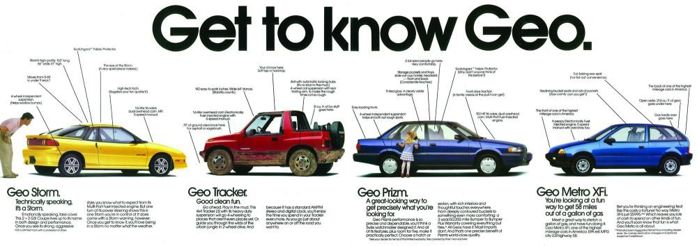 1992 Geo lineup