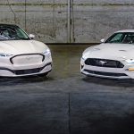 2023 Ford Mustang Mach-E with newly available Ice White appearance package.