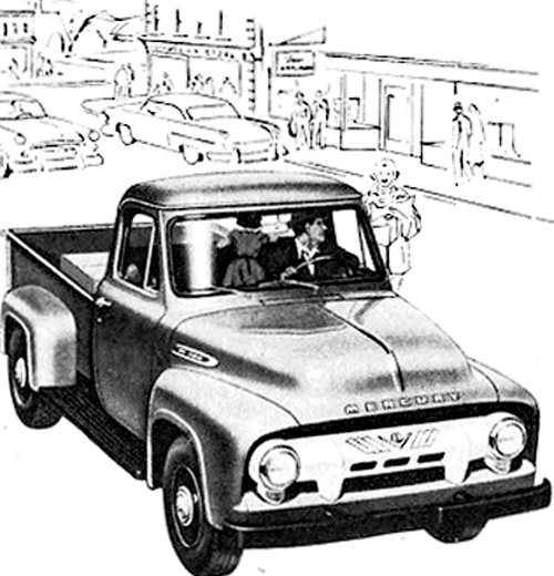 1954 Mercury M-100 Ad, Ford F-100 Clone