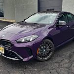 Thundernight Metallic, 2025 BMW M235, front 3/4, purple