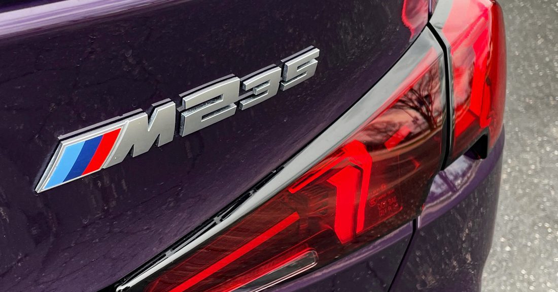 2025 BMW M235, M235 decklid badge