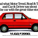 1985 Yugo ad
