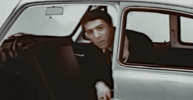1966 Volkswagen Fastback Commercial featuring Dustin Hoffman, back seat