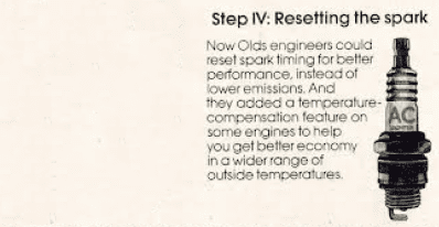 1975 Oldsmobile ad, spark plug