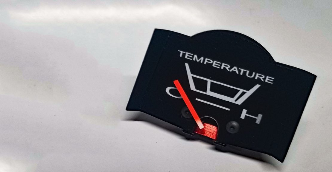 Dashboard Temperature Gauge, vintage